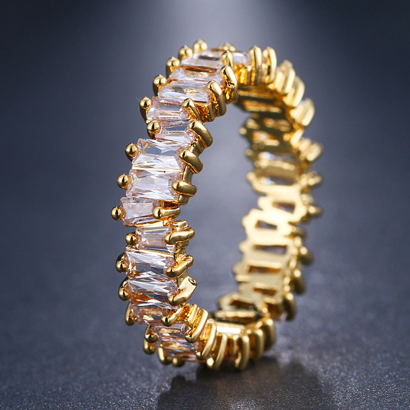 Fashionable AAA Zircon Ring for Women (Simple Design)