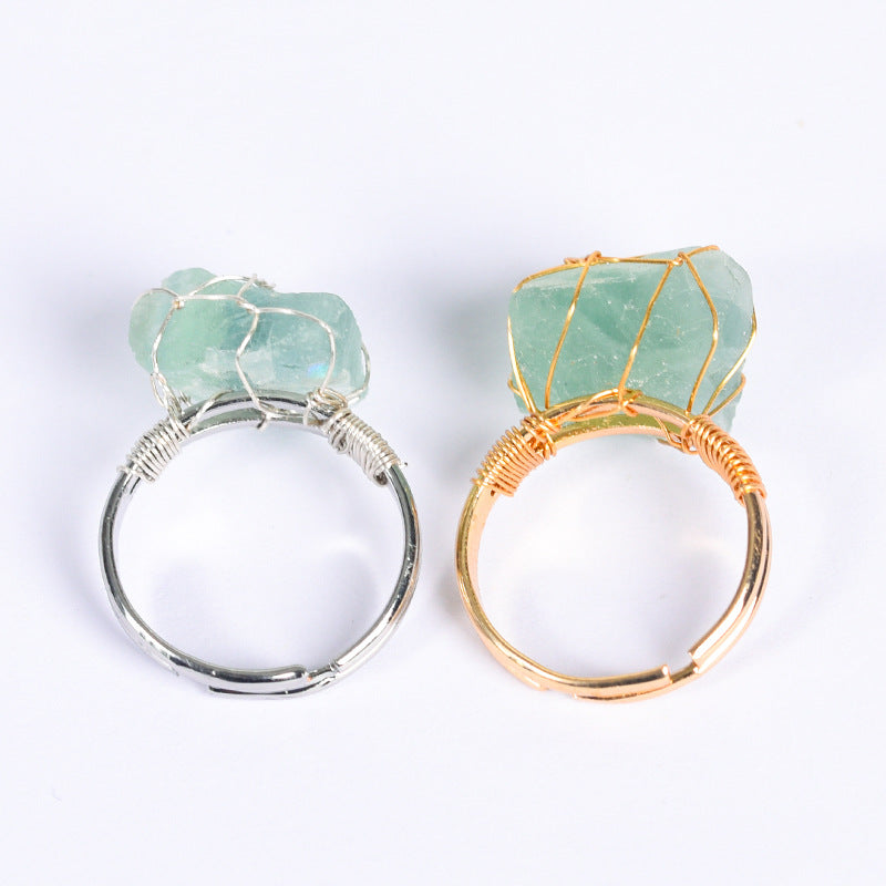 Natural Amethyst Adjustable Fashion Ring