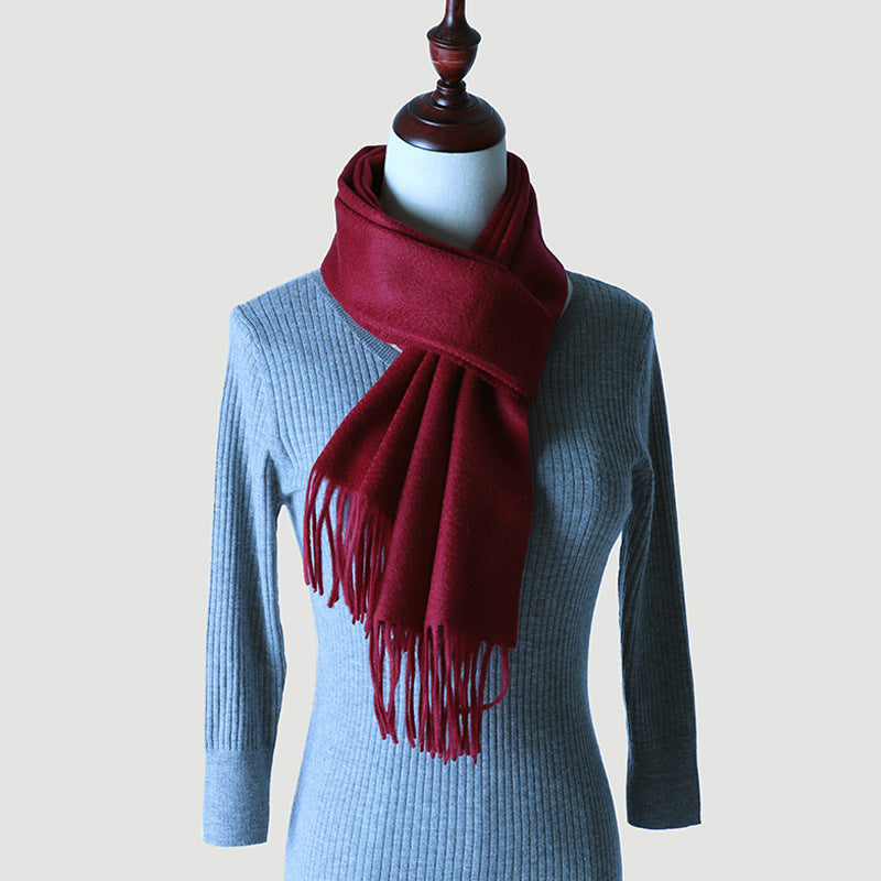 Inner Mongolia Pure Cashmere Scarf, Red Women's Shawl