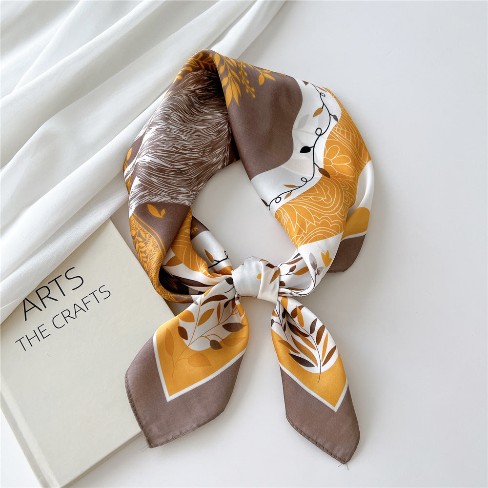Stylish French Silk Scarf for All Seasons (70cm)