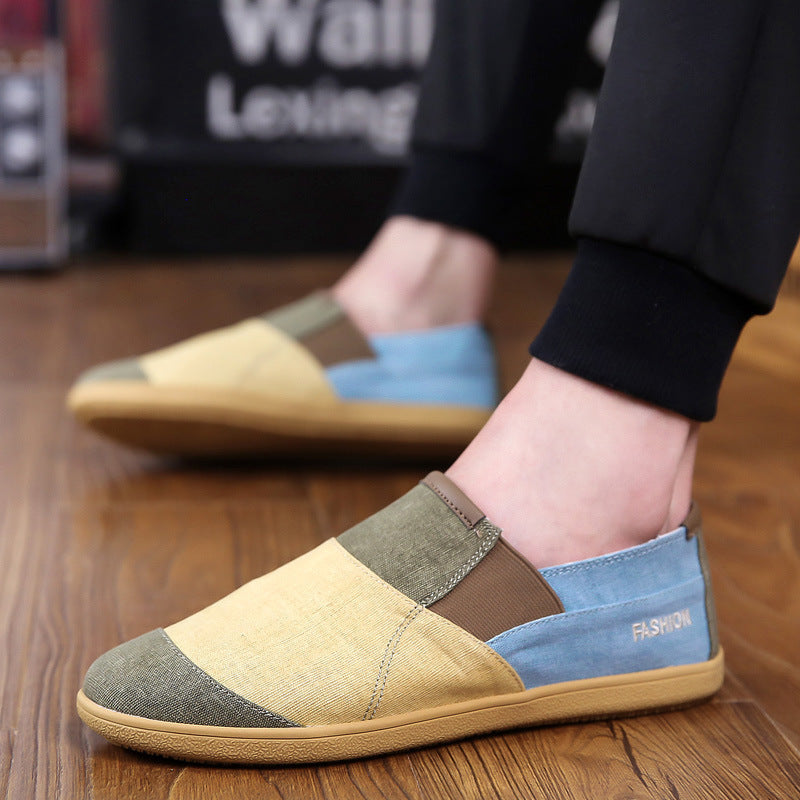 Men's Summer Breathable Canvas Slip-On Casual Shoes