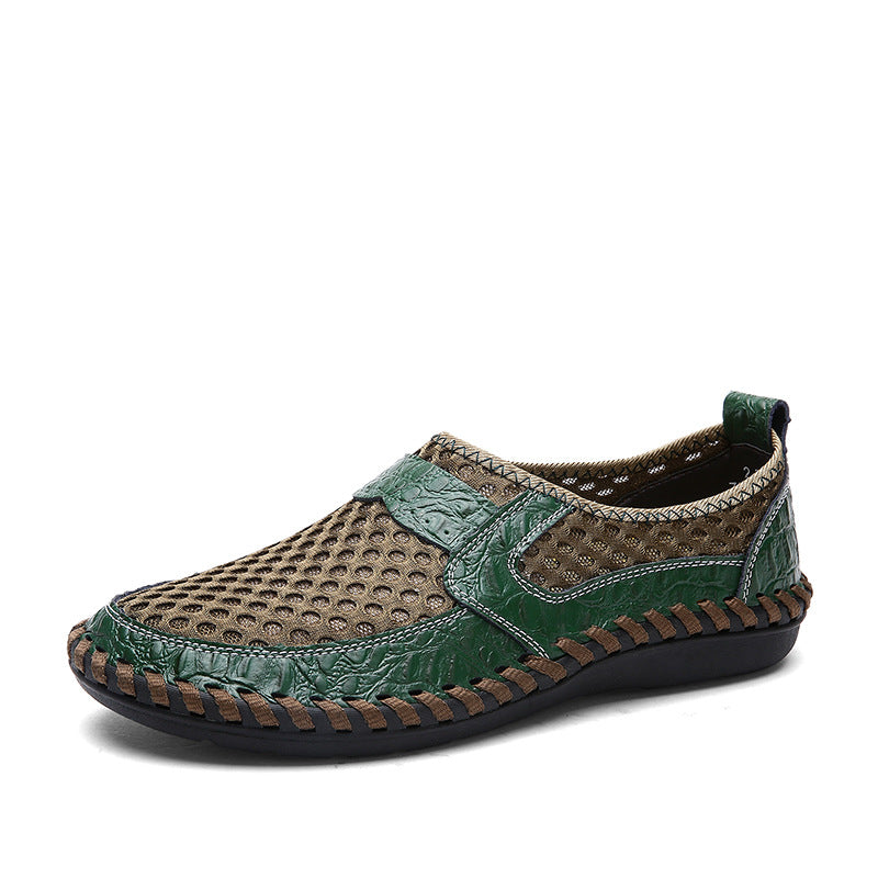 Baskets crocodile décontractées respirantes à enfiler pour hommes