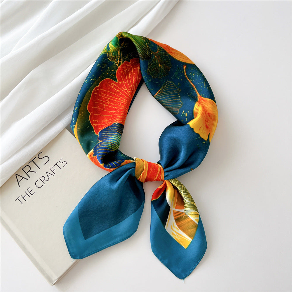 Stylish French Silk Scarf for All Seasons (70cm)