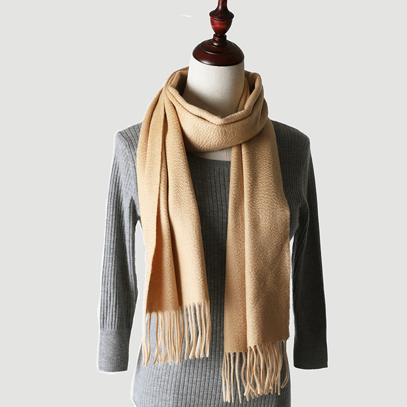 Inner Mongolia Pure Cashmere Scarf, Red Women's Shawl