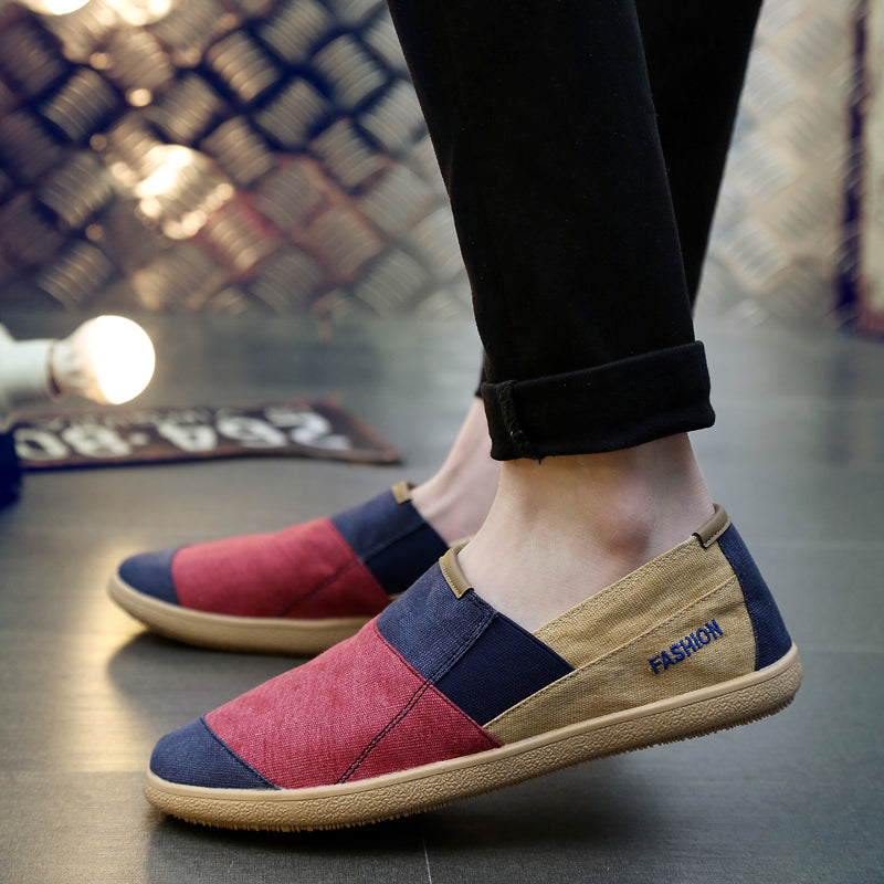 Men's Summer Breathable Canvas Slip-On Casual Shoes