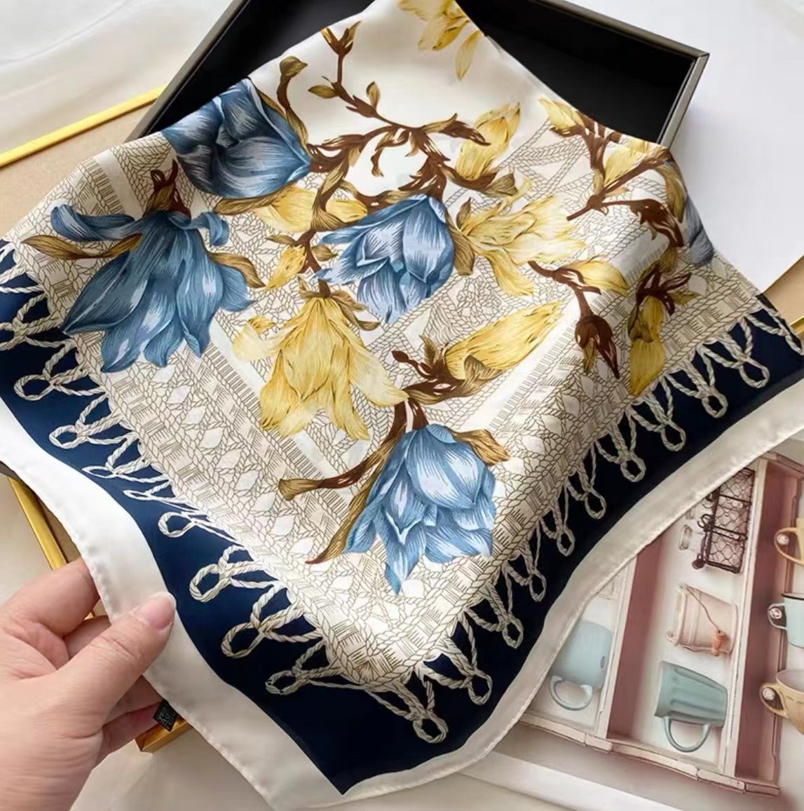 Stylish Spring Autumn Silk Scarf for Women