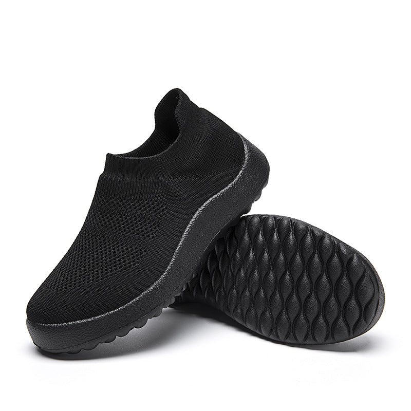Men's and Women's Casual Flyknit Slip-On Sneakers