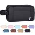 NOL Natural Organic Lifestyle Nylon Makeup Bag Lightweight Travel Toiletry Bag for Adults Reusable Zip Closure with Buckle Handle Snack Bag Travel Cosmetic Bag Black