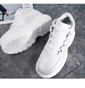 Trendy Women's Thick-Soled Dad Sneakers (White)