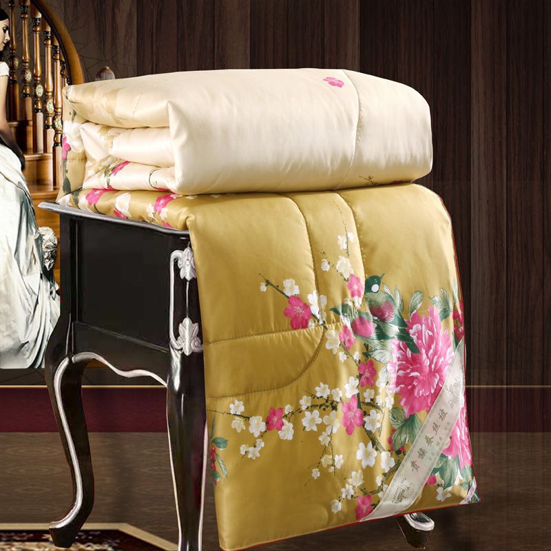 Silk Printed Silk Comforter for All Seasons, Wholesale