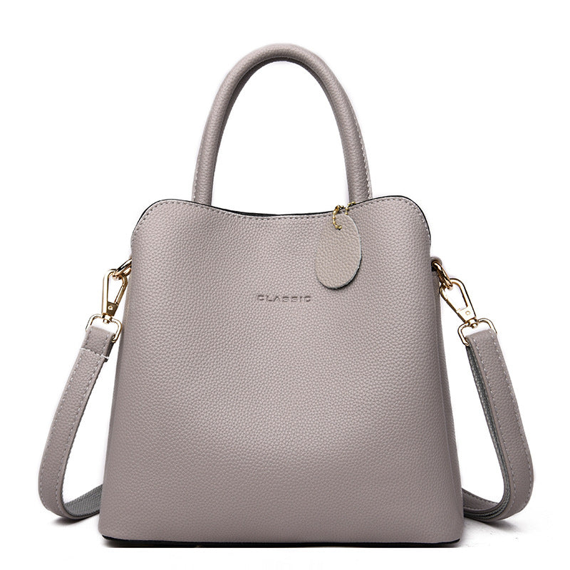 Women's Casual Leather Tote Bag - Stylish Shoulder Bag