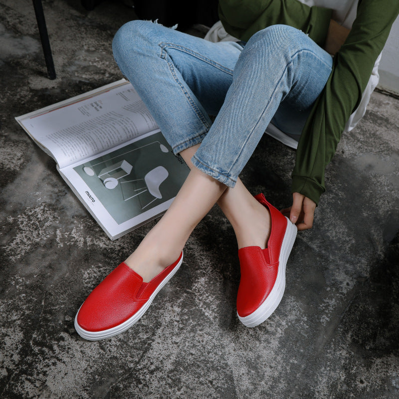 Women's Waterproof Slip-On White Sneakers (Casual)
