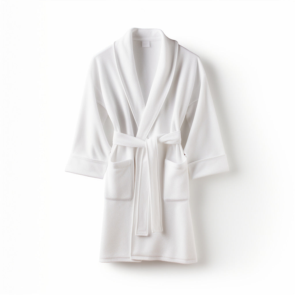 Plush Coral Fleece Bathrobe - Thick & Absorbent