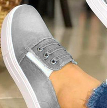 Canvas Slip-On Sneakers with Thick Sole for Couples
