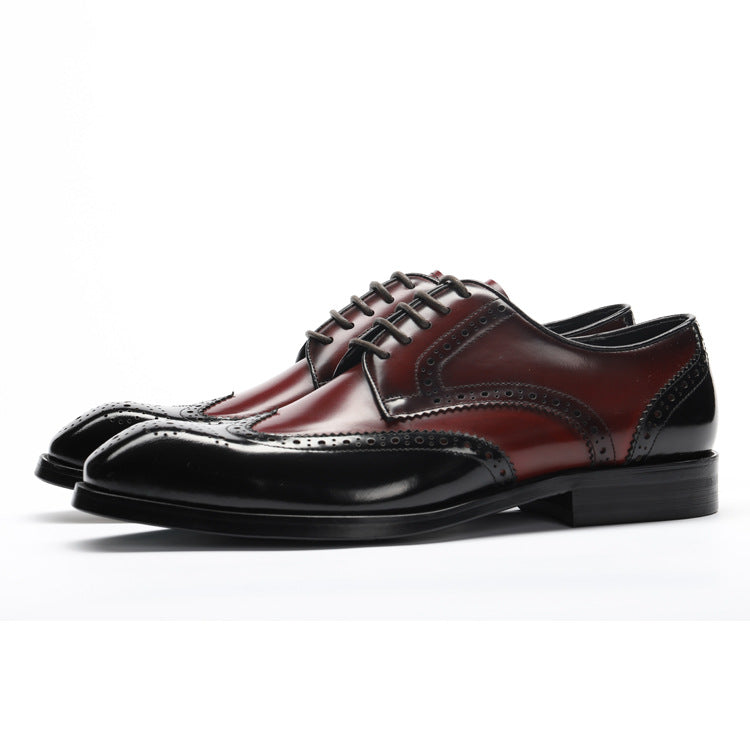 Men's Pointed Toe Leather Formal Business Shoes