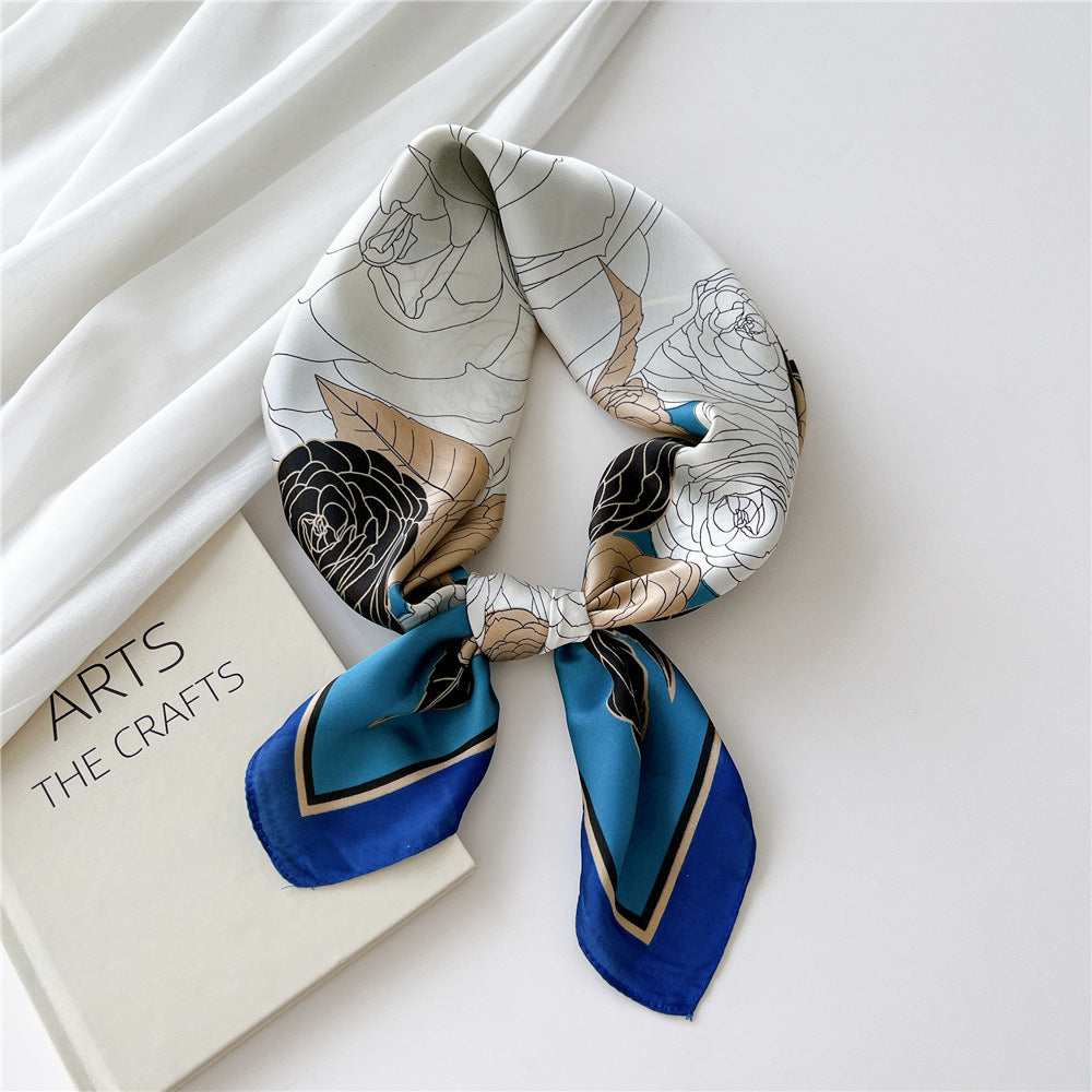 Stylish French Silk Scarf for All Seasons (70cm)