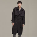Men's Double Breasted Loose Trench Coat