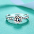 S925 Silver Ring with 1-Carat Moissanite, Certified
