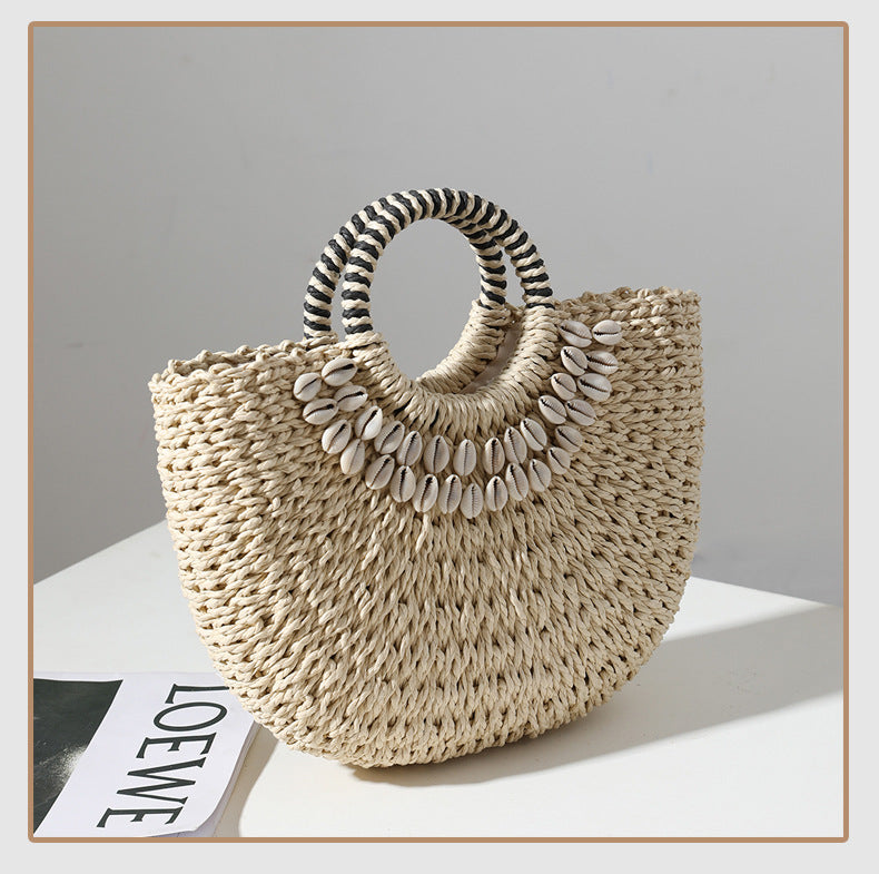 Sac à main coquillage fait main - Sac bandoulière d'été de plage