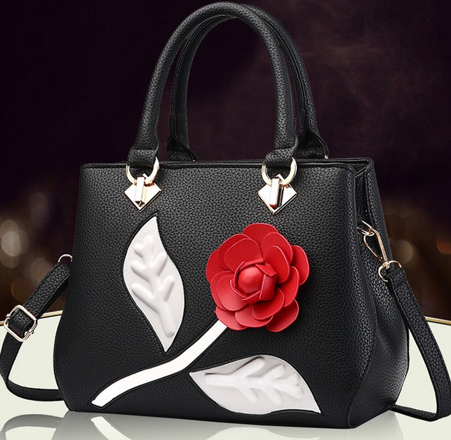 Charming Floral Tote Bag and Crossbody Shoulder Bag