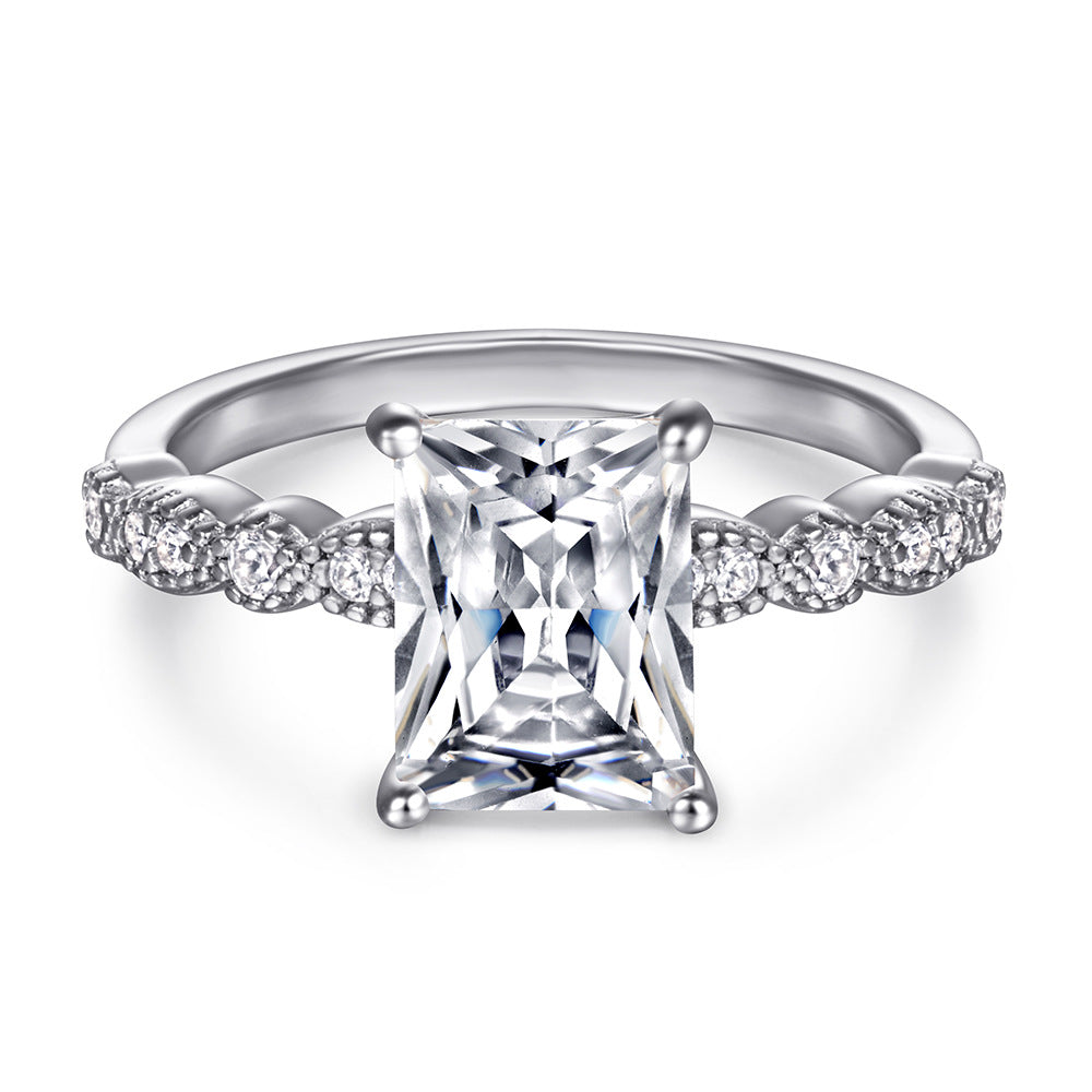 Silver Women's Wedding Ring for Fashionable Style