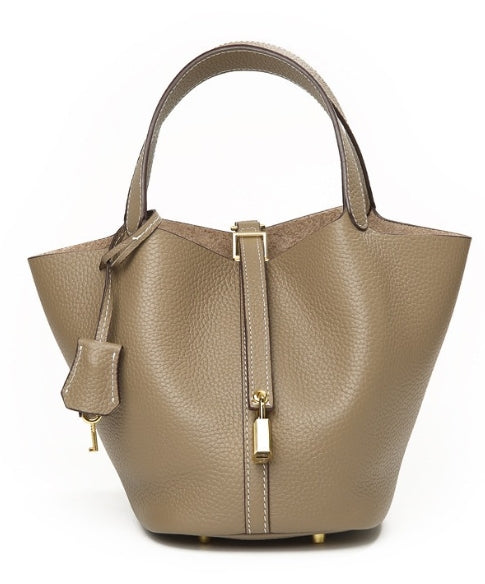 Litchi Texture Bucket Bag & Tote Bag Combo