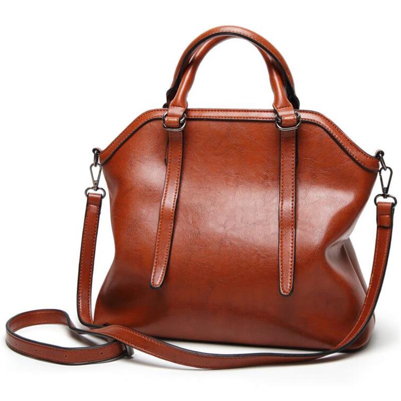 Glossy Leather Tote Bag, Shoulder Bag for Women