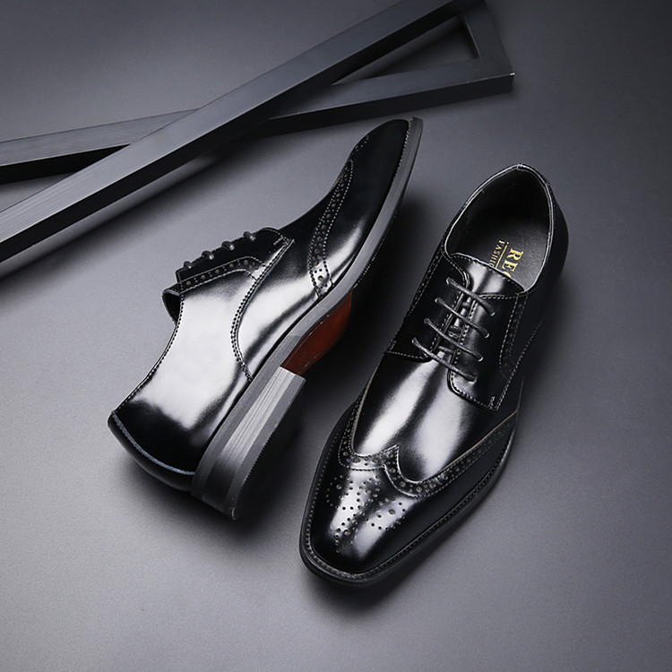Men's Pointed Toe Leather Formal Business Shoes