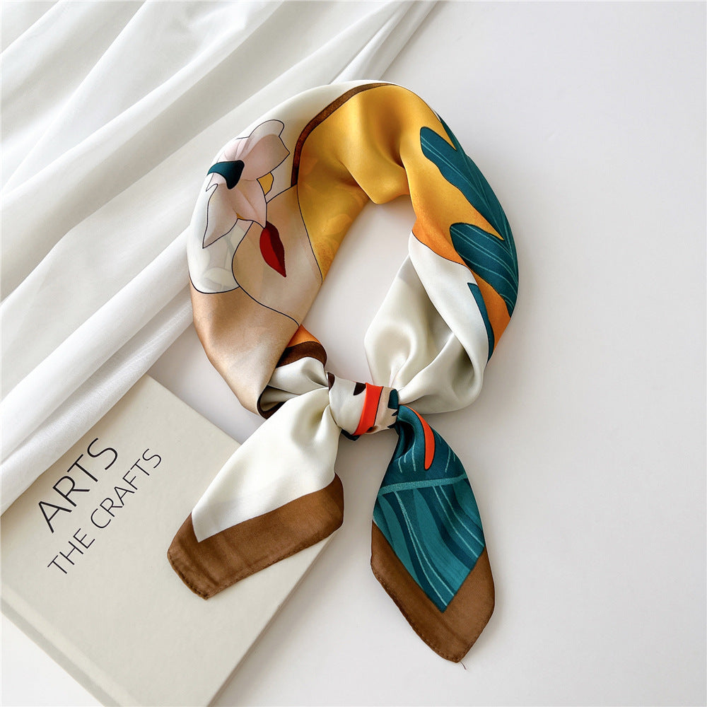 Stylish French Silk Scarf for All Seasons (70cm)