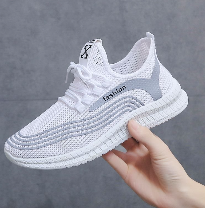 Reflective Flyknit Women's Sneakers - Korean Style Casual