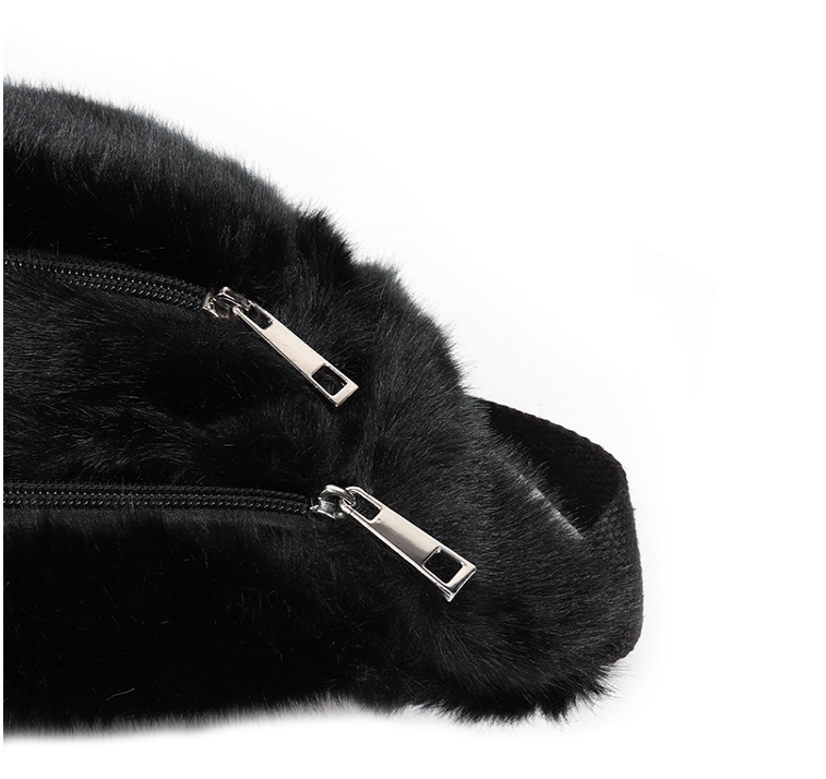 Plush Crossbody Bag and Waist Bag Combo