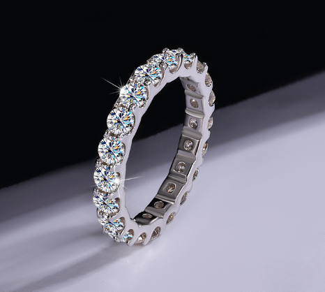 S925 Sterling Silver Moissanite Ring for Women (Single)