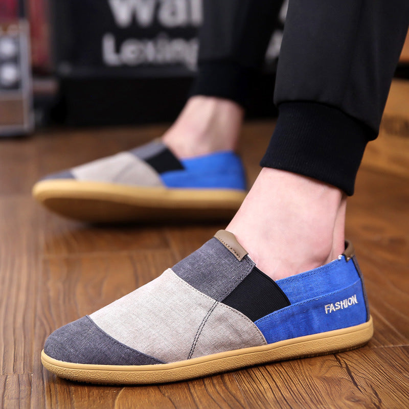 Men's Summer Breathable Canvas Slip-On Casual Shoes