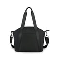 Diaper Bag Tote for Women Stylish Baby Bag Black PU Messengers Bag with Wet BagStroller Hooks (Black)