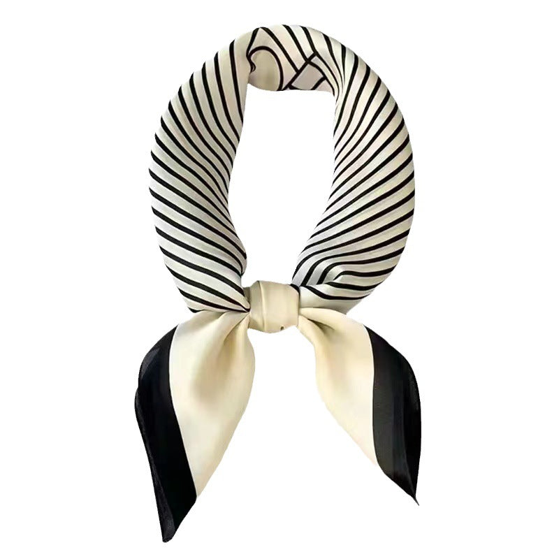 Fashionable Silk Scarf for Women - Versatile Small Square