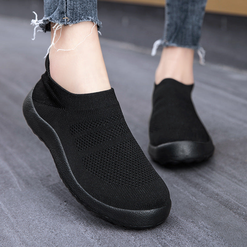 Men's and Women's Casual Flyknit Slip-On Sneakers
