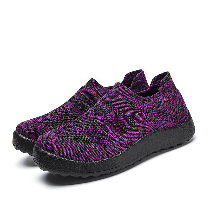 Men's and Women's Casual Flyknit Slip-On Sneakers
