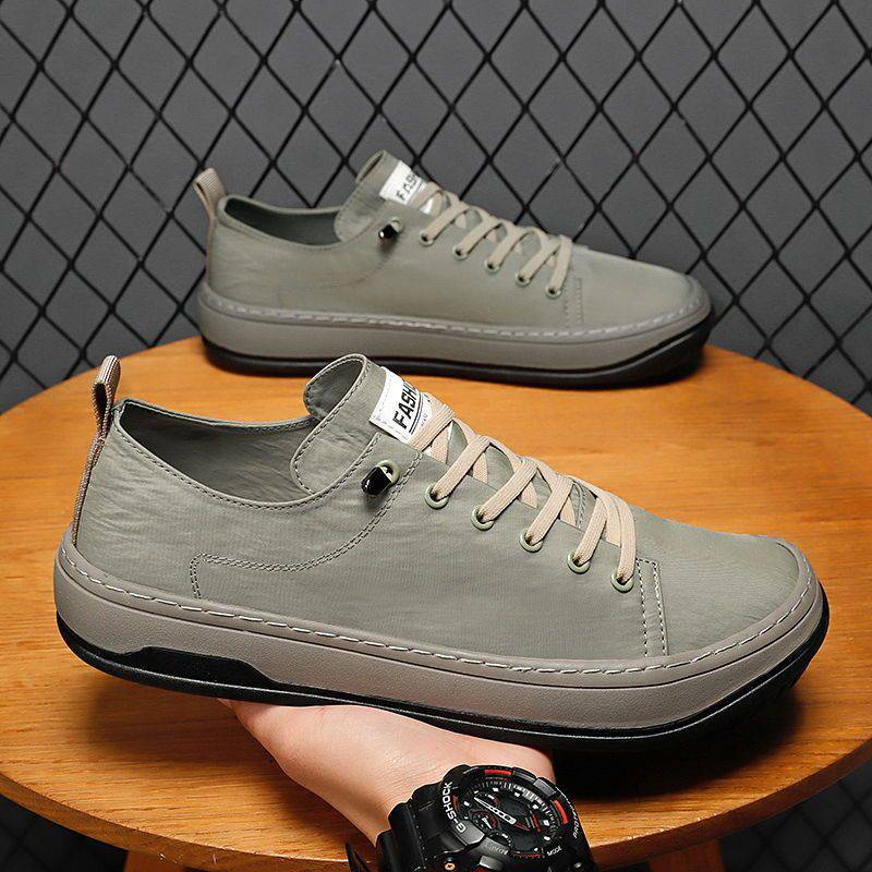 Chaussures décontractées sans lacets pour hommes en tissu de Pékin respirant pour l'été