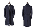 Men's Wool Blend Double Breasted Long Coat (British Style)