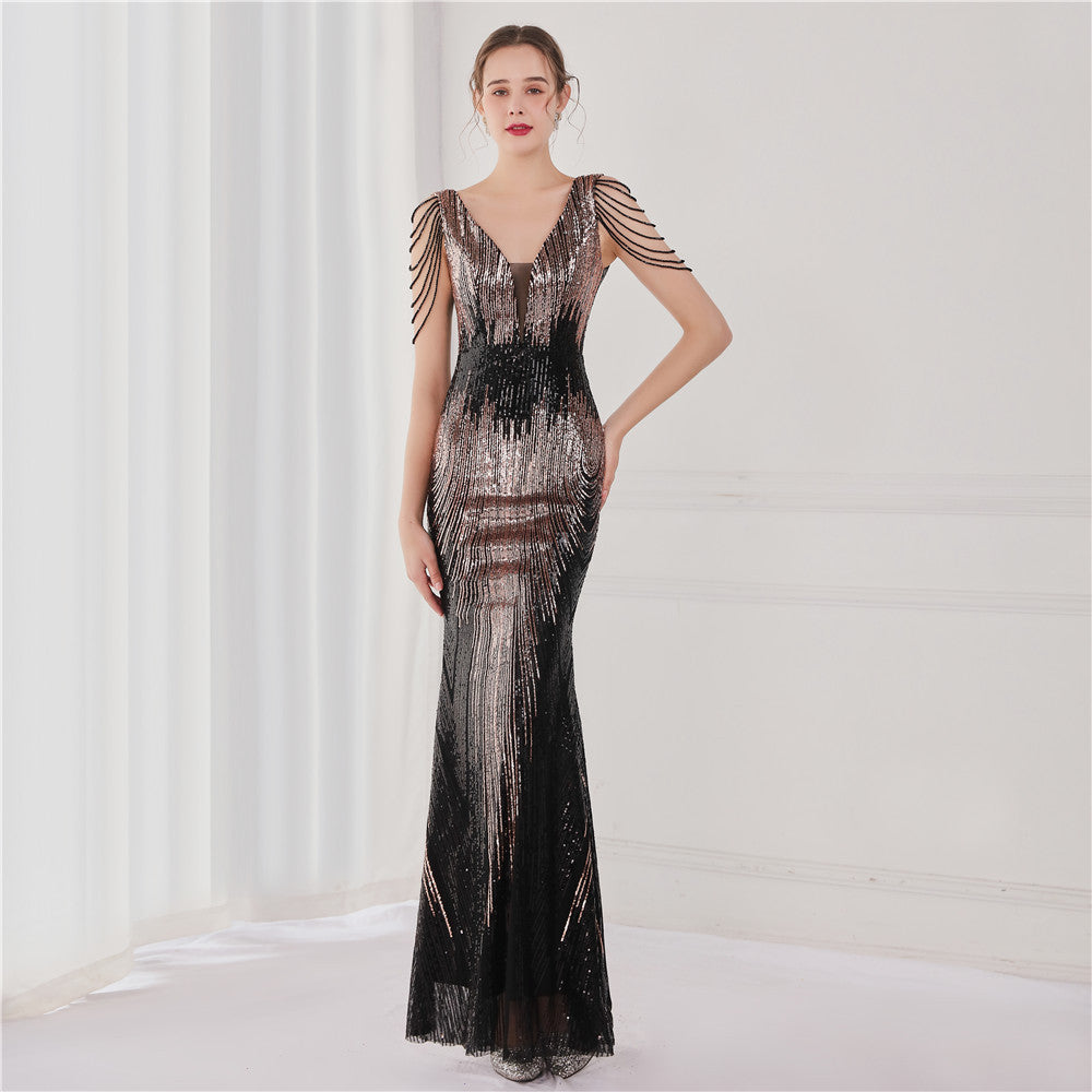 Elegant Sequins Fishtail Formal Dress for Women