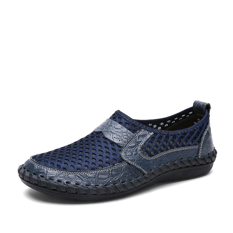 Baskets crocodile décontractées respirantes à enfiler pour hommes