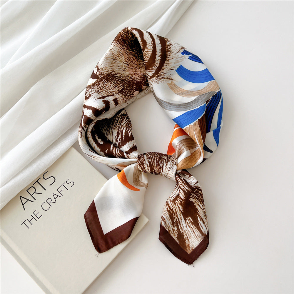 Stylish French Silk Scarf for All Seasons (70cm)