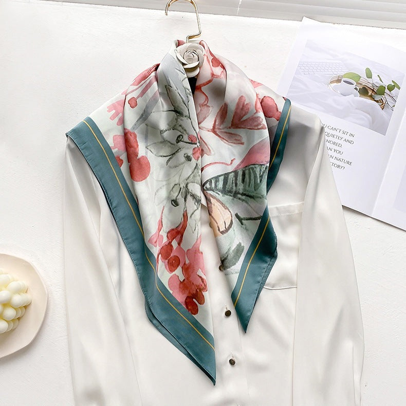 Stylish Spring Autumn Silk Scarf for Women