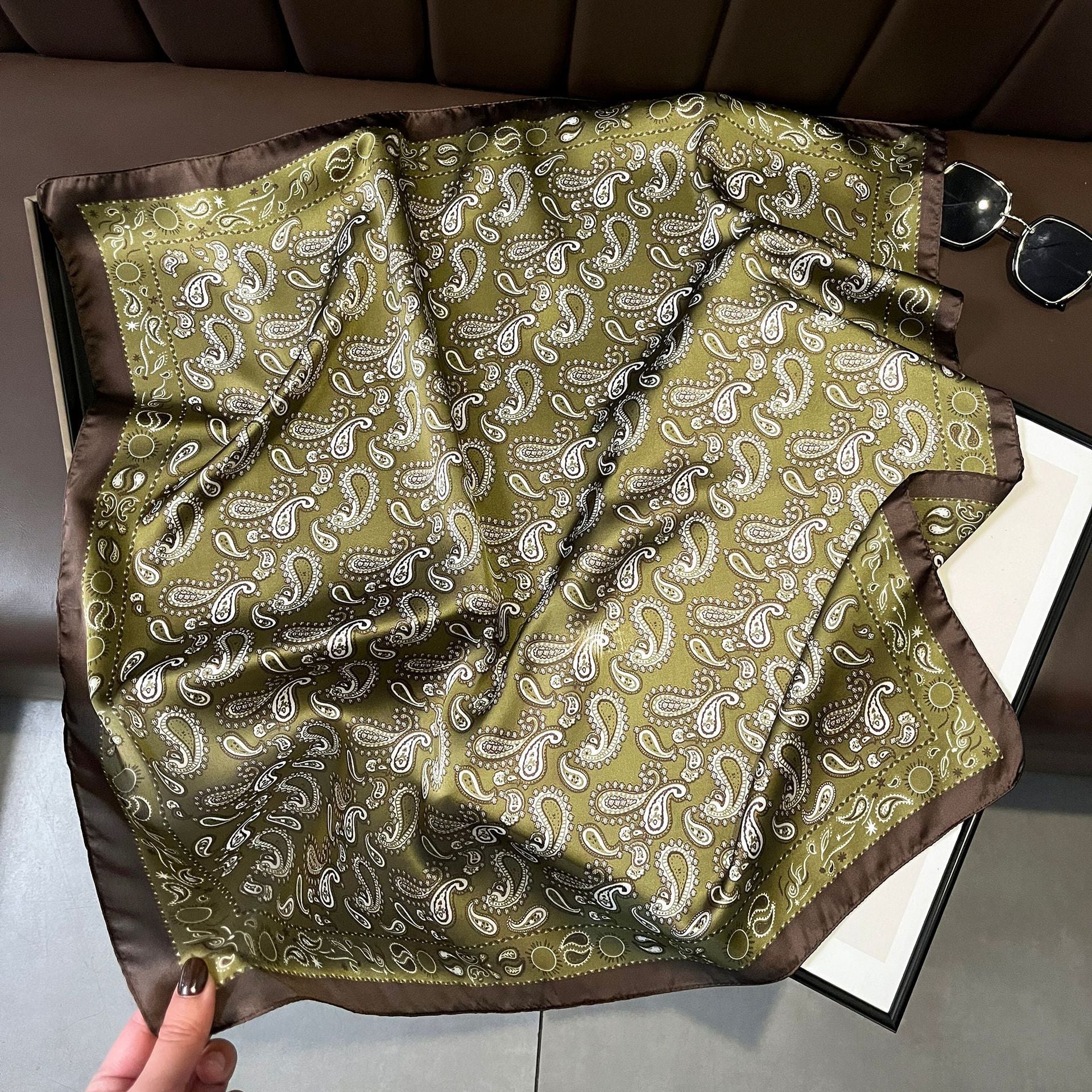 Vintage Silk Scarf - French Style 70cm Square Scarf