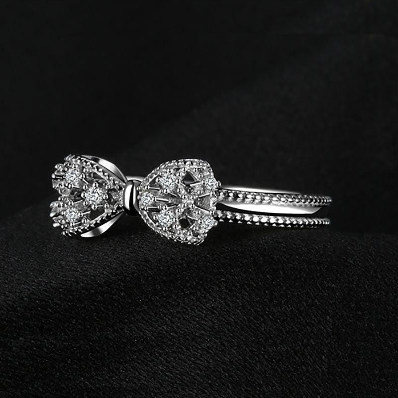 Chic Versatile Bowknot Ring for Women, Simple Style