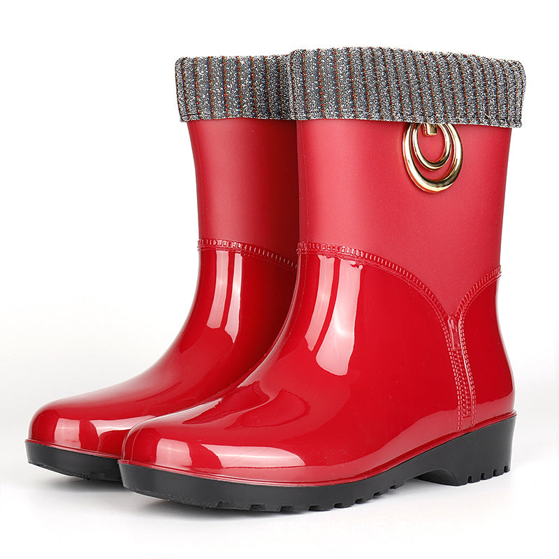 Fashion Plus Waterproof Velvet Ladies' Shoes
