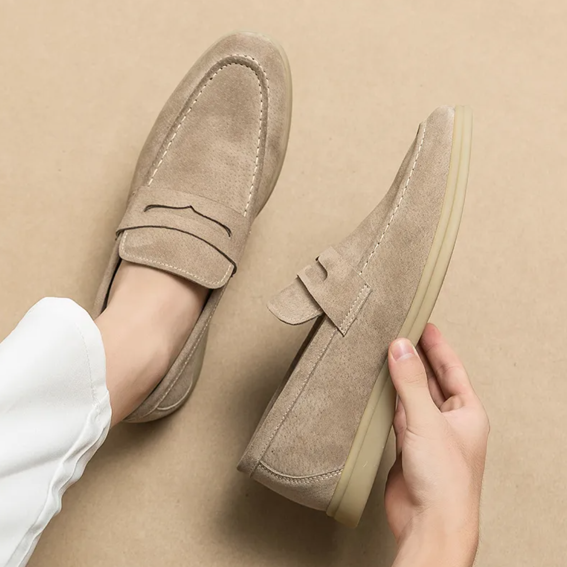 Chaussures habillées en cuir de grande taille pour hommes