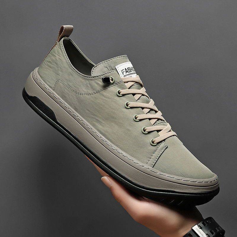 Chaussures décontractées sans lacets pour hommes en tissu de Pékin respirant pour l'été