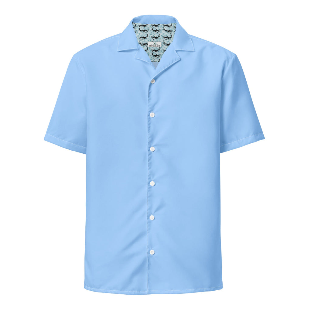 قميص أزرق سماوي بأزرار