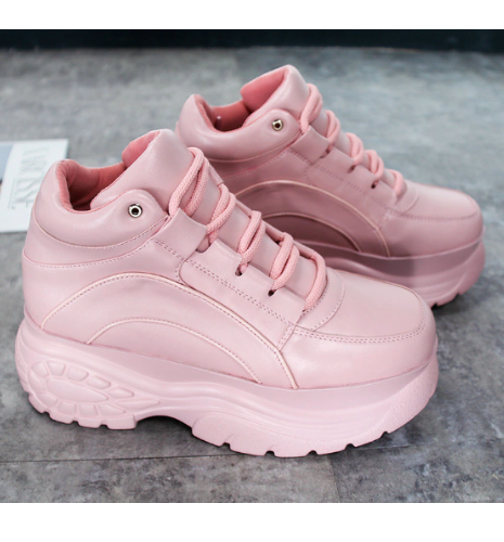 Baskets "Dad Shoes" tendance à semelle épaisse pour femme (blanches)